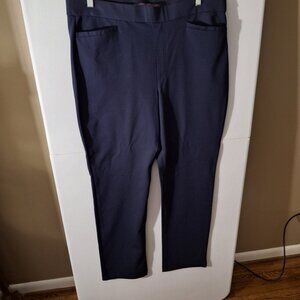 Gloria Vanderbilt Womens Trousers Sz18 Regular Color Navy Blue Stretch